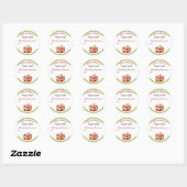 Canning Sticker Strawberry Gingham (Blatt)
