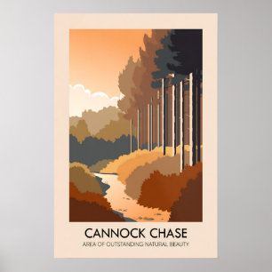 Cannock Chase AONB Reiseplakat Poster