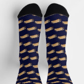Cannoli auf navyblauem Hintergrund Socken (Oben)