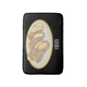 Cannoli-Cartoon-Abbildung Badematte (Vorderseite Vertikal)