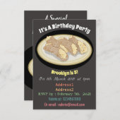 Cannoli-Cartoon-Abbildung Einladung (Vorne/Hinten)