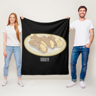 Cannoli-Cartoon-Abbildung Fleecedecke