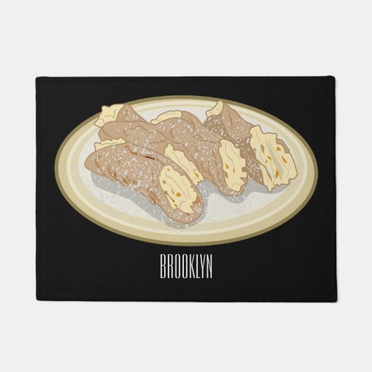 Cannoli-Cartoon-Abbildung Fußmatte (Vorderseite)