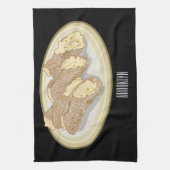 Cannoli-Cartoon-Abbildung Geschirrtuch (Vertikal)