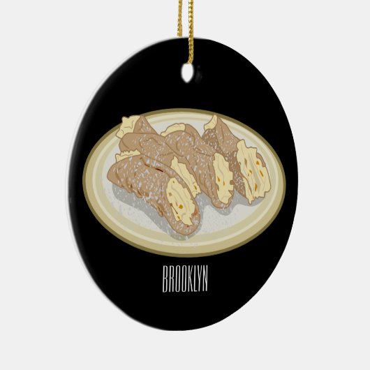 Cannoli-Cartoon-Abbildung Keramik Ornament (Rechts)