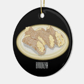 Cannoli-Cartoon-Abbildung Keramik Ornament (Links)