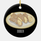 Cannoli-Cartoon-Abbildung Keramik Ornament (Hinten)