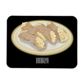 Cannoli-Cartoon-Abbildung Magnet (Horizontal)