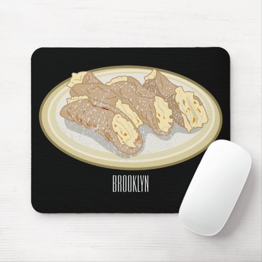 Cannoli-Cartoon-Abbildung Mousepad (Mit Mouse)