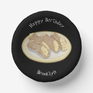 Cannoli-Cartoon-Abbildung Pappteller