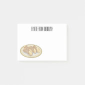 Cannoli-Cartoon-Abbildung Post-it Klebezettel (Vorderseite)