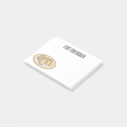 Cannoli-Cartoon-Abbildung Post-it Klebezettel (angewinkelt)