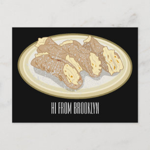 Cannoli-Cartoon-Abbildung Postkarte