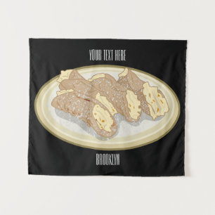 Cannoli-Cartoon-Abbildung Wandteppich