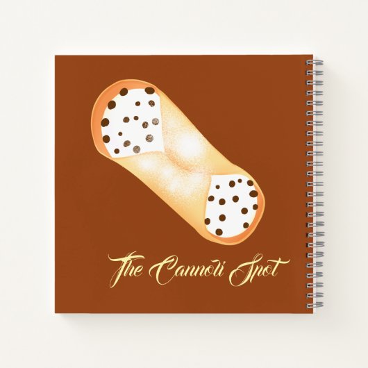 Cannoli Dessert Notizblock (Rückseite)