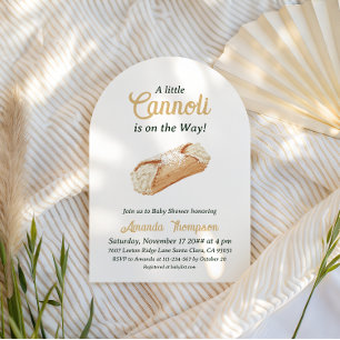 Cannoli geschlechtsneutrales Beige Italienische Ba Einladung