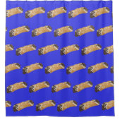 Cannoli (Hellblauer Hintergrund) Duschvorhang (Vorderseite)