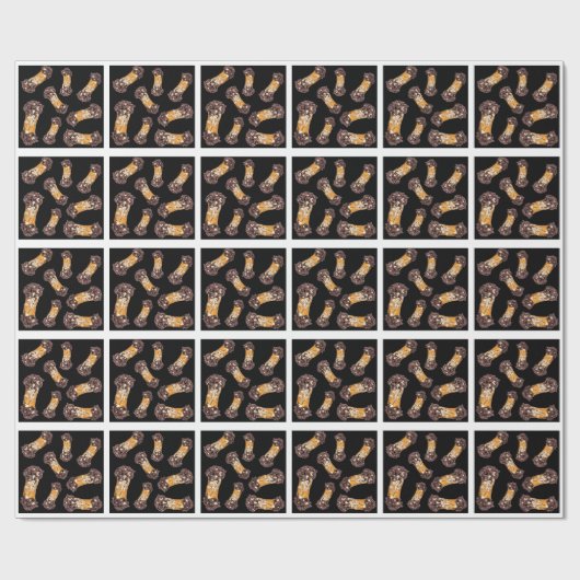 Cannoli-Muster Geschenkpapier (Flach)