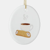 Cannoli und Kaffee Keramik Ornament (Rechts)