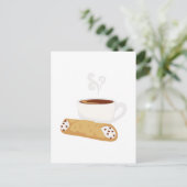 Cannoli und Kaffee Postkarte (Stehend Vorderseite)
