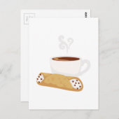 Cannoli und Kaffee Postkarte (Vorne/Hinten)