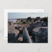 Cannon auf Castillo de San Marcos Postkarte (Vorne/Hinten)