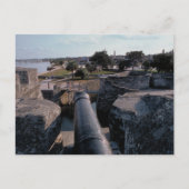 Cannon auf Castillo de San Marcos Postkarte (Vorderseite)