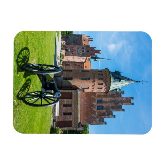 Cannon auf Castle Egeskov Magnet (Horizontal)