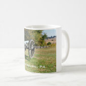 Cannon auf dem Schlachtfeld von Gettysburg Kaffeetasse (VorderseiteRechts)