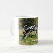 Cannon auf dem Schlachtfeld von Gettysburg Kaffeetasse (Vorderseite Links)