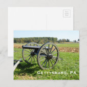 Cannon auf dem Schlachtfeld von Gettysburg Postkarte (Vorne/Hinten)