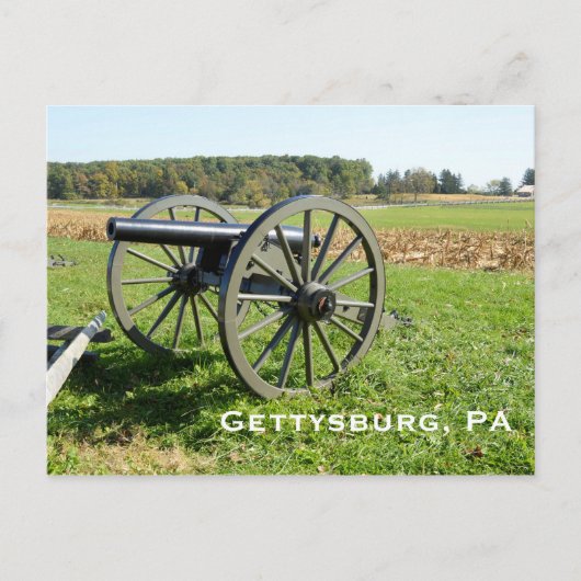 Cannon auf dem Schlachtfeld von Gettysburg Postkarte (Vorderseite)