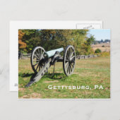Cannon auf dem Schlachtfeld von Gettysburg Postkarte (Vorne/Hinten)