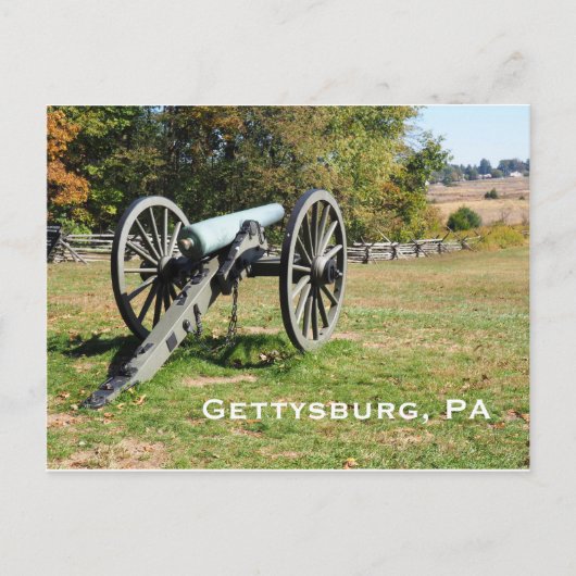 Cannon auf dem Schlachtfeld von Gettysburg Postkarte (Vorderseite)