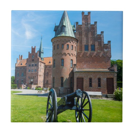 Cannon auf Schloss Egeskov Fliese (Vorderseite)