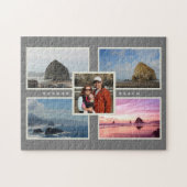 Cannon Beach Custom Family Foto Oregon Jigsaw Puz Puzzle (Horizontal)