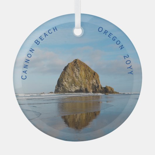 Cannon Beach Ded Christmas Ornament Aus Glas (Vorderseite)