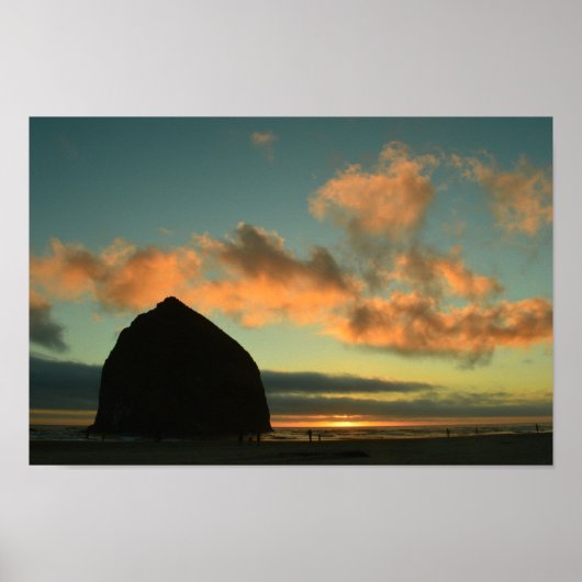Cannon Beach Haystack Rock Foto Print Poster (Vorne)