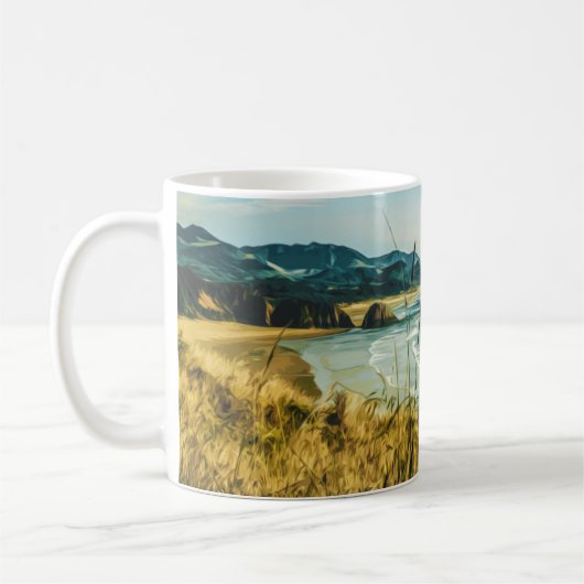 CANNON BEACH - HAYSTACK ROCK - OREGON USA KAFFEETASSE (Links)