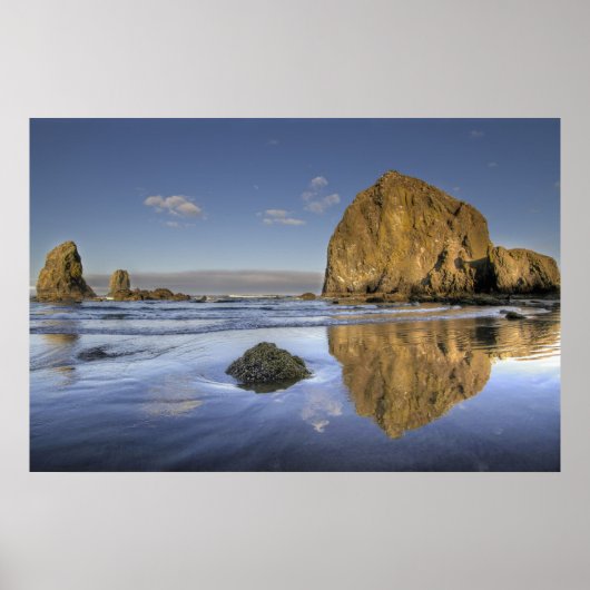 Cannon Beach Low Tide Oregon Pacific Ocean Poster (Vorne)