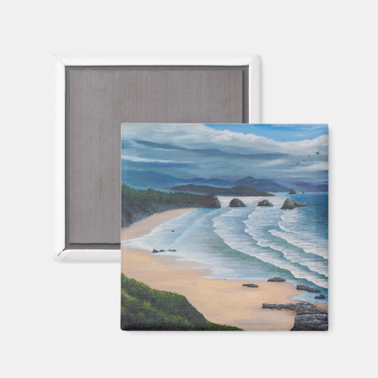 Cannon Beach Magnet (Vorderseite/Rückseite)
