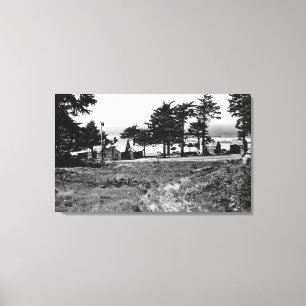 Cannon Beach, Oregon Arcadia Hütten Leinwanddruck