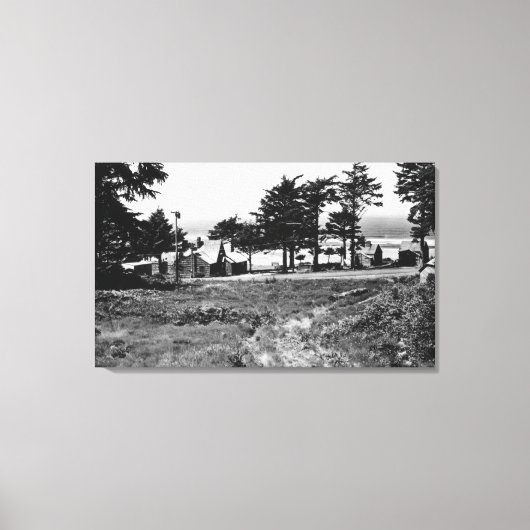 Cannon Beach, Oregon Arcadia Hütten Leinwanddruck (Vorderseite)