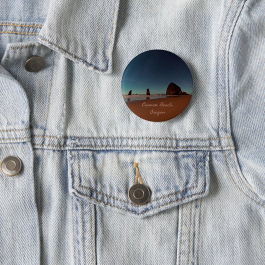 Cannon Beach Oregon Haystack Rock Button (Beispiel)