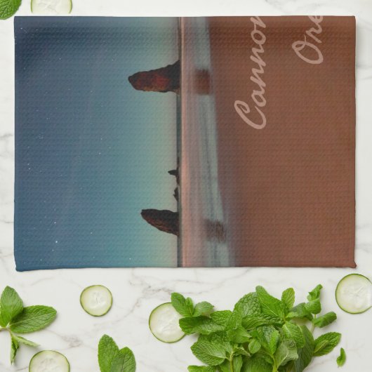 Cannon Beach Oregon Haystack Rock Geschirrtuch (Gefaltet)