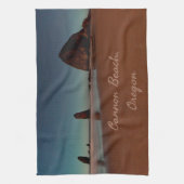 Cannon Beach Oregon Haystack Rock Geschirrtuch (Vertikal)