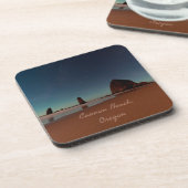 Cannon Beach Oregon Haystack Rock Getränkeuntersetzer (Linke Seite)
