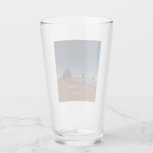 Cannon Beach Oregon Haystack Rock Glas (Rückseite)