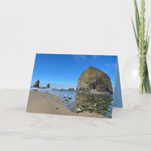 Cannon Beach Oregon Haystack Rock Karte (Vorderseite)