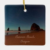 Cannon Beach Oregon Haystack Rock Keramikornament (Vorderseite)